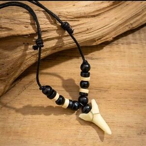 3 For $35 Bohemian Unisex Shark Tooth Beaded Paracord Necklace